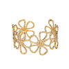 Hollow Flower Exaggerated Opening Bracelet Iron Electroplating Minimalist Style