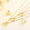 Titanium Steel 18K Gold Plated Fashion Heart