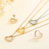 Titanium Steel 18K Gold Plated Fashion Heart