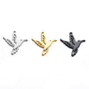 Hollow Hummingbird Stainless Steel Animal Pendant Doublesided Polished Electroplated Diy Jewelry Accessories