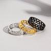 Hollow Love Heart Titanium Steel Ring For Men And Women Couple Rings Electroplated Hand Jewelry