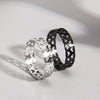 Hollow Love Heart Titanium Steel Ring For Men And Women Couple Rings Electroplated Hand Jewelry