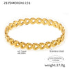 Hollow Love Stitching Bracelet Titanium Steel Pvd Plated 18K Real Gold Electroplated