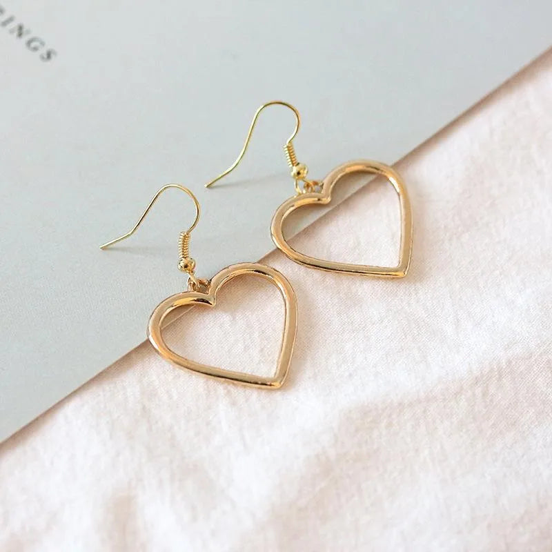 Hollow Peach Heart Love Earrings Earrings Handmade Handmade Wholesale