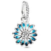 Hollow Pink Beaded Daisy Pendant Metal Jewelry Accessories With Electroplating And Totem Pattern For Female Diy Bracelet
