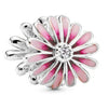 Hollow Pink Beaded Daisy Pendant Metal Jewelry Accessories With Electroplating And Totem Pattern For Female Diy Bracelet