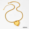 Hollow Stainless Steel Necklace With Electroplated Ball Love And Five Pointed Star Pendant On Snake Chain Heart Shaped And Geometric Pattern