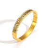 Hollowout Light Luxury Drill Bracelet Titanium Steel Polish Fashion