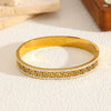 Hollowout Light Luxury Drill Bracelet Titanium Steel Polish Fashion