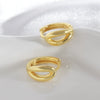 Hoop Earrings Copper Geometric Style Electroplating