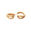 Hoop Earrings Copper Geometric Style Electroplating