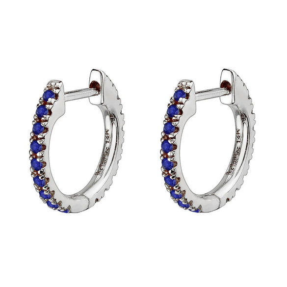 Hoop Earrings Copper Plated With Real Gold Geometric Zircon Inlay Jewelry For Women