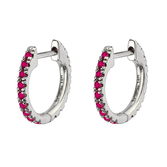 Hoop Earrings Copper Plated With Real Gold Geometric Zircon Inlay Jewelry For Women