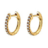 Hoop Earrings Copper Plated With Real Gold Geometric Zircon Inlay Jewelry For Women