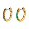 Hoop Earrings Copper Plated With Real Gold Geometric Zircon Inlay Jewelry For Women