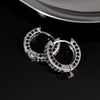 Hoop Earrings Copper With Zircon Inlay Geometric Style For Men And Women