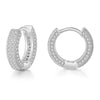 Hoop Earrings Copper With Zircon Inlay Geometric Style For Men And Women
