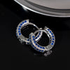 Hoop Earrings Copper With Zircon Inlay Geometric Style For Men And Women