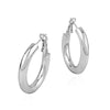 Hoop Earrings Solid Circle Metal Geometric Electroplated