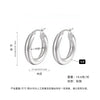 Hoop Earrings Titanium Steel Geometric Electroplating For Women Punk Style