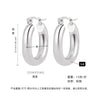 Hoop Earrings Titanium Steel Geometric Electroplating For Women Punk Style