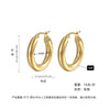 Hoop Earrings Titanium Steel Geometric Electroplating For Women Punk Style