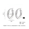 Hoop Earrings Titanium Steel Geometric Electroplating For Women Punk Style