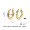 Hoop Earrings Titanium Steel Geometric Electroplating For Women Punk Style