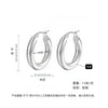 Hoop Earrings Titanium Steel Geometric Electroplating For Women Punk Style