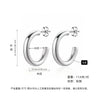 Hoop Earrings Titanium Steel Geometric Electroplating For Women Punk Style