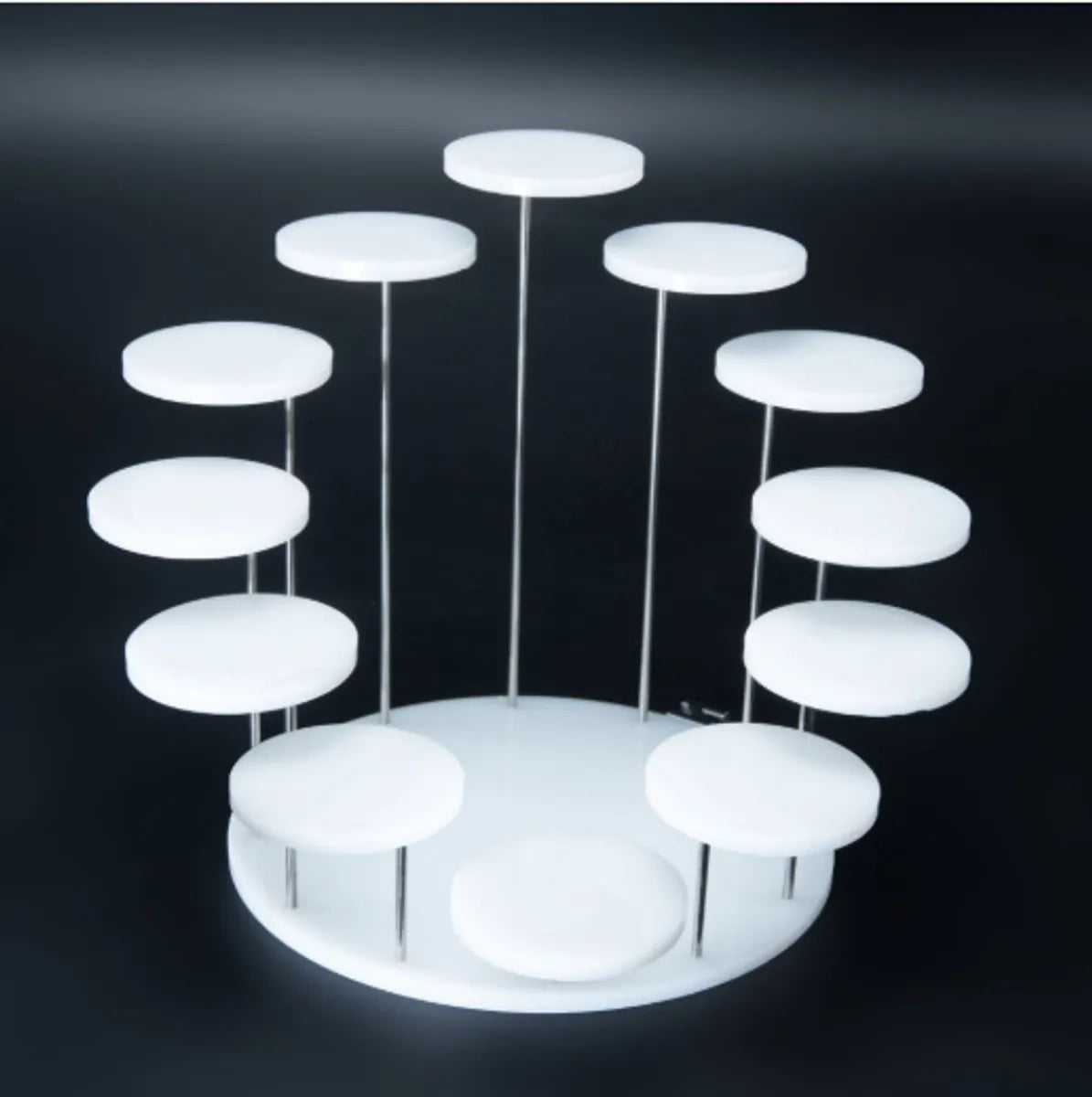 Hot Acrylic Ring Jewelry Display Stand Round Jewelry Rotating Ring Display Stand Exhibition Stand