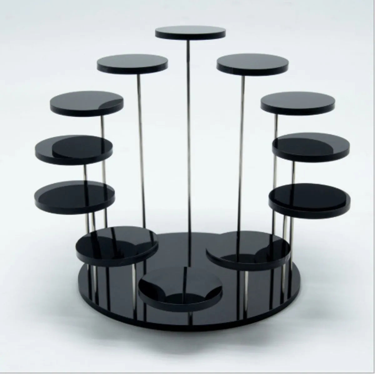 Hot Acrylic Ring Jewelry Display Stand Round Jewelry Rotating Ring Display Stand Exhibition Stand