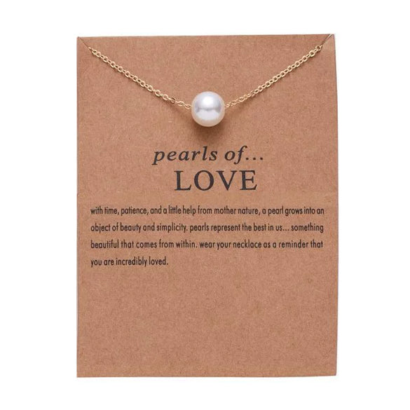 Hot Cardboard Envelope Jewelry Women's Simple Paper Card Cat Ear Alloy Pendant Necklace Gift