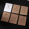 Hot Cardboard Envelope Jewelry Women's Simple Paper Card Cat Ear Alloy Pendant Necklace Gift
