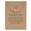 Hot Cardboard Envelope Jewelry Women's Simple Paper Card Cat Ear Alloy Pendant Necklace Gift