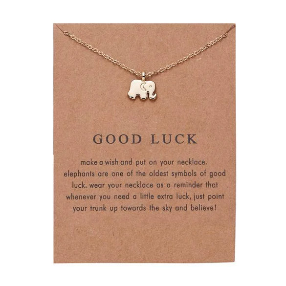 Hot Cardboard Envelope Jewelry Women's Simple Paper Card Cat Ear Alloy Pendant Necklace Gift