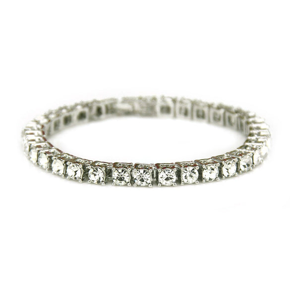Hot New Jewelry Hip Hop Single Row Diamond Bracelet Men's Fashion Bracelet  Wholesale
