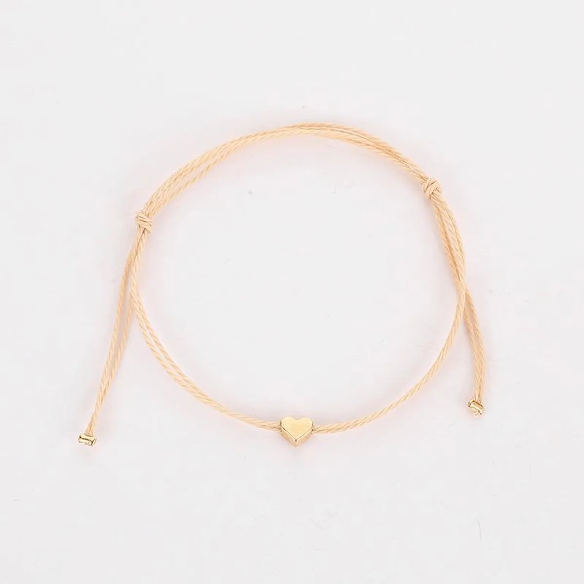 Simple Style Heart Alloy Plating No Inlaid Women'S Bracelets