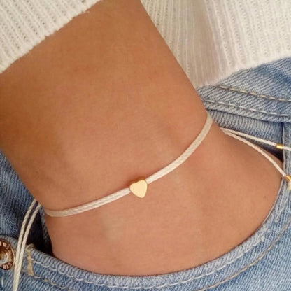 Simple Style Heart Alloy Plating No Inlaid Women'S Bracelets