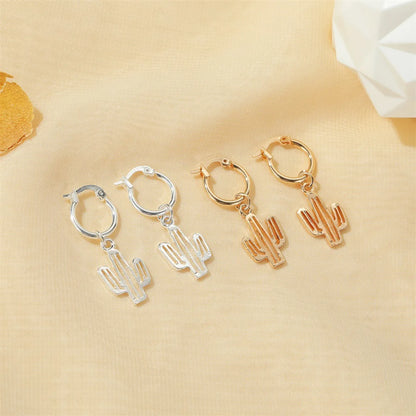 Hot Sale Cactus Simple Creative Plant Earrings Wholesale