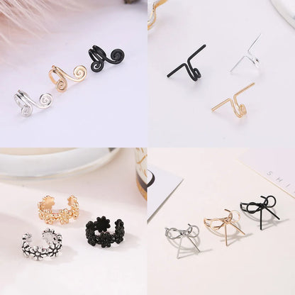 Hot Sale Earrings Cold Wind Retro Simple Ear Clips Personality U-Shaped Geometric Earrings Wholesale Nihaojewelry