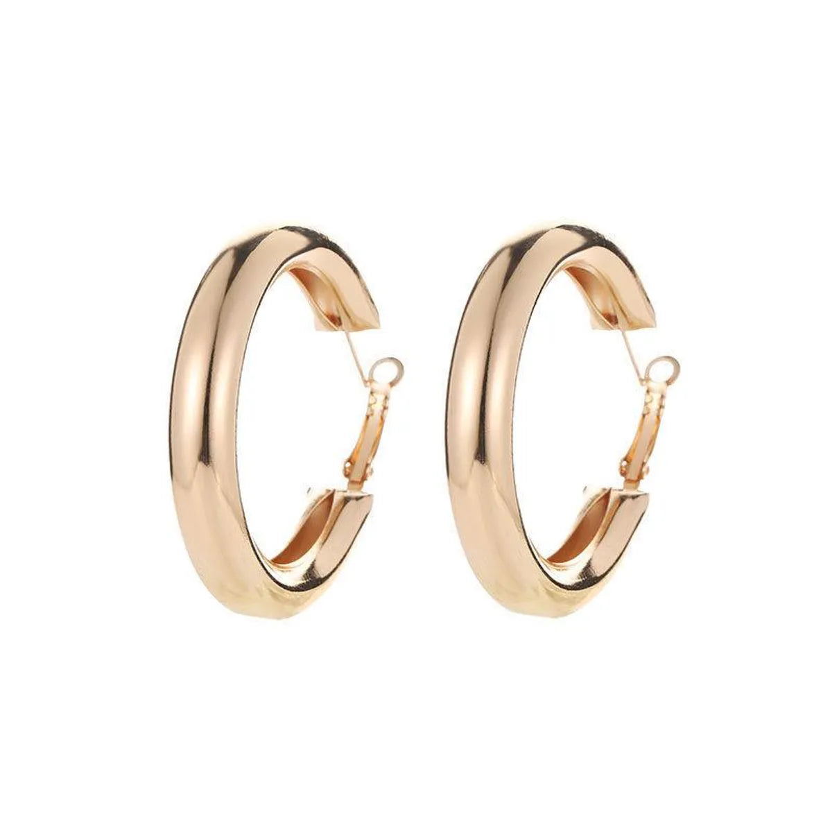 Hot Sale Golden Geometric Round Big Earrings For Women