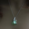 Hot Sale Luminous Cage Fashion Openable Pendant Halloween Luminous Jewelry Alloy Necklace