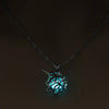 Hot Sale Luminous Cage Fashion Openable Pendant Halloween Luminous Jewelry Alloy Necklace