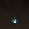 Hot Sale Luminous Cage Hollow Cat Claw Pendant Halloween Alloy Necklace For Women Accessories