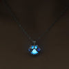 Hot Sale Luminous Cage Hollow Cat Claw Pendant Halloween Alloy Necklace For Women Accessories