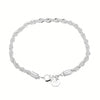 Hot Sale Plated 925 Jewelry European And American Fashion Jewelry Popular Silver Jewelry Wide 4Mm Twist Rope Bracelet