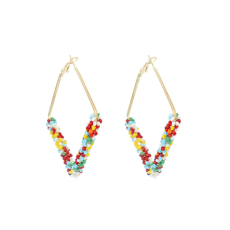 Hot-Saling Bohemian Style Rice Bead New Earrings For Women