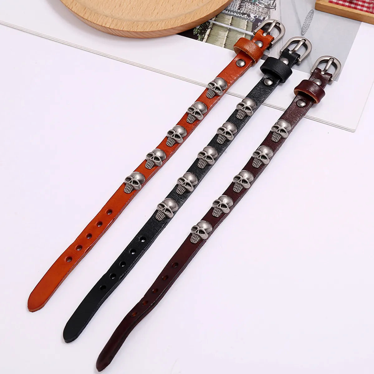 Hot-Selling Accessories New Punk Style Skull Leather Trend Men And Women Student Jewelry Bracelet