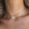 Hot-Selling Butterfly Pendant Necklace Creative Retro Simple Alloy Clavicle Chain Wholesale Gooddiy